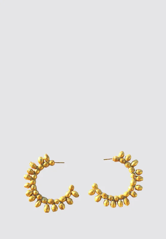 Luxury Handcrafted Jewelry For Elegant Looks Sun Hoops | Gold