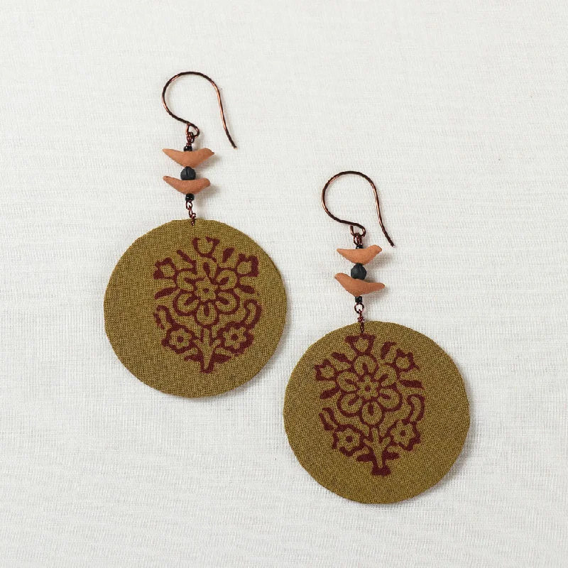 Flash Sale On Exquisite Jewelry – Don't Miss Out Terracotta Clay & Printed Fabric Handmade Earrings Flash Sale On Exquisite Jewelry – Don't Miss Out Terracotta Clay & Printed Fabric Handmade Earrings