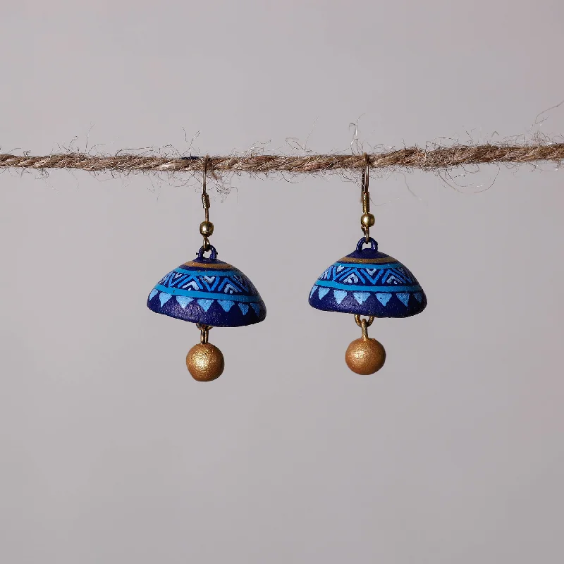Celebrate With Sparkle – Jewelry Sale Now Live Miniature Handpainted Terracotta Jhumki Earrings Celebrate With Sparkle – Jewelry Sale Now Live Miniature Handpainted Terracotta Jhumki Earrings