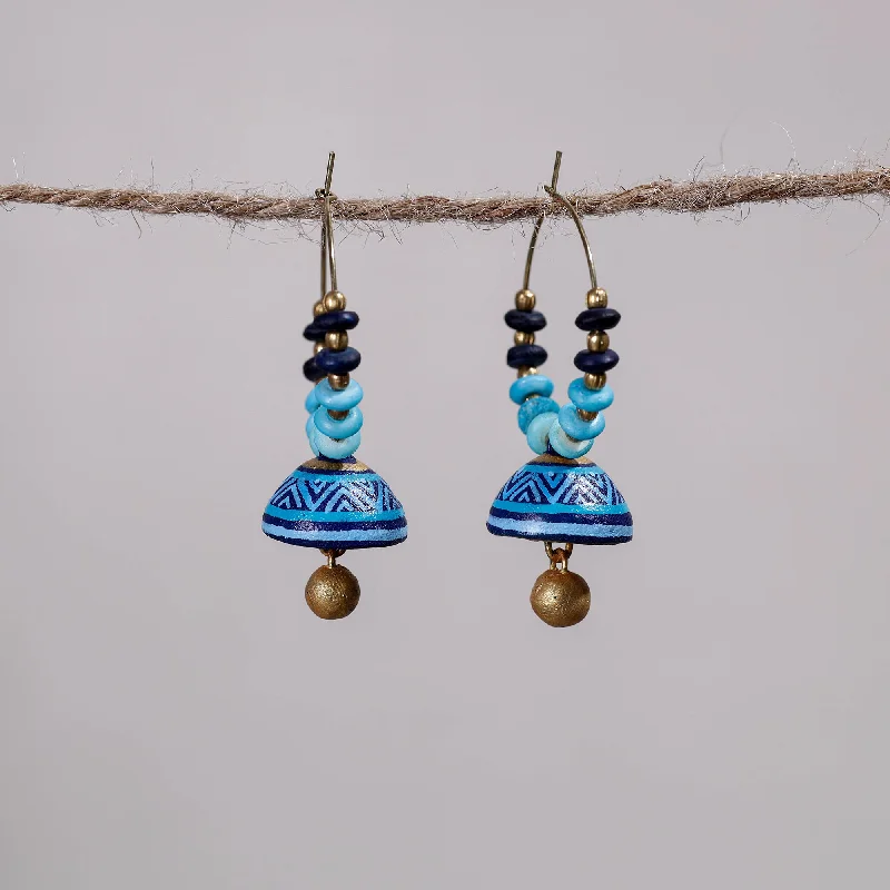Elevate Your Outfit With Discounted Statement Jewelry Miniature Handpainted Terracotta Big Bali Earrings Elevate Your Outfit With Discounted Statement Jewelry Miniature Handpainted Terracotta Big Bali Earrings