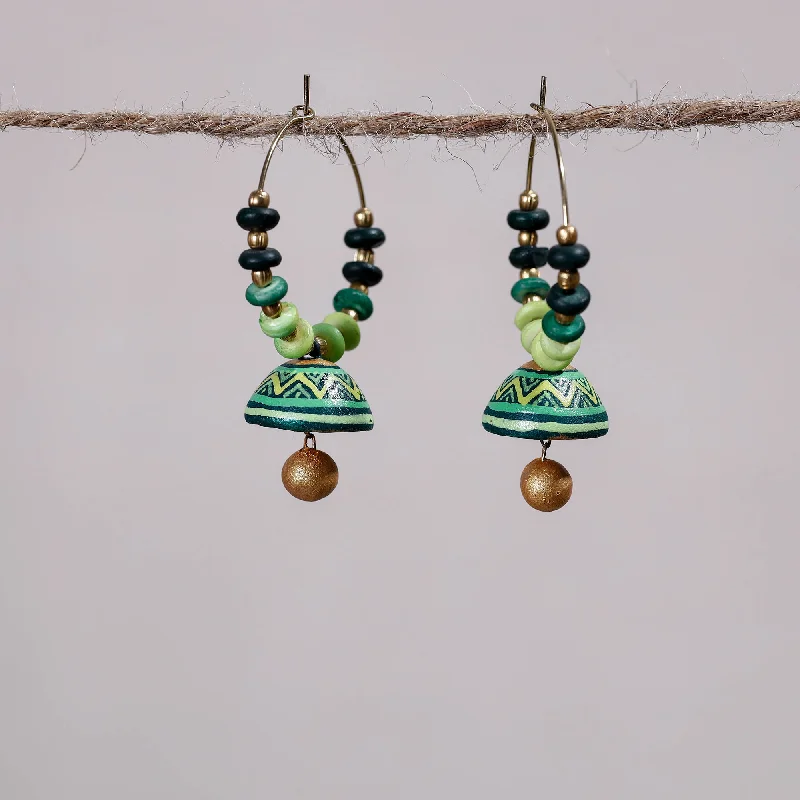 Get The Jewelry You Love At A Price You Love Miniature Handpainted Terracotta Big Bali Earrings Get The Jewelry You Love At A Price You Love Miniature Handpainted Terracotta Big Bali Earrings