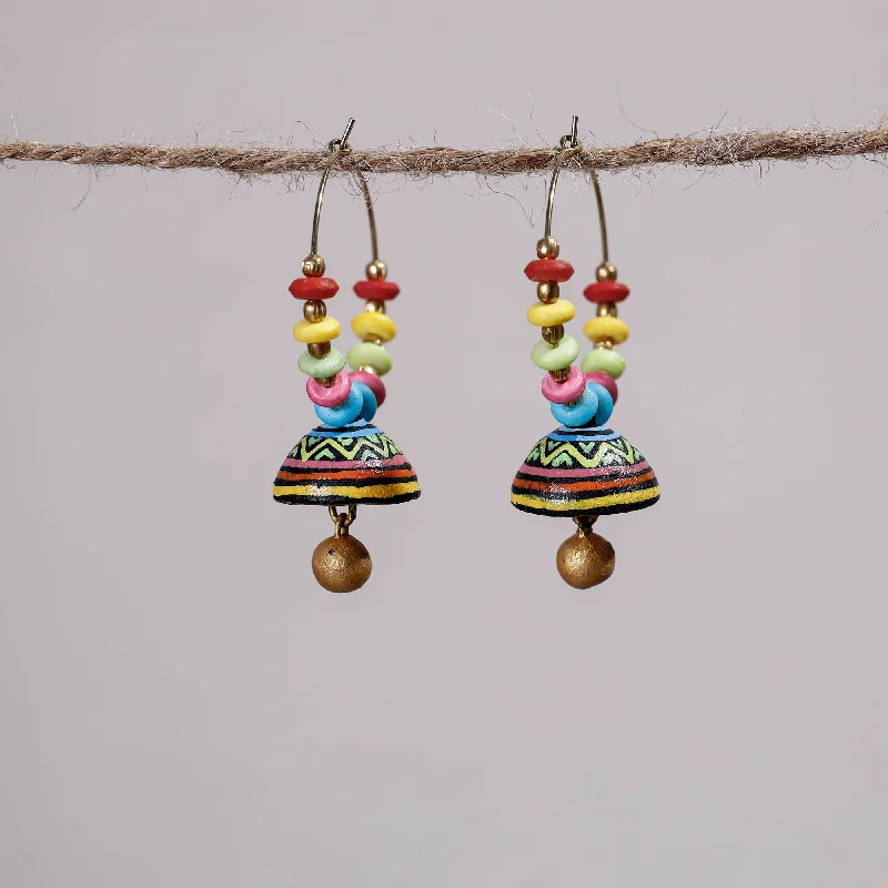 The Perfect Jewelry Piece At The Perfect Discount Miniature Handpainted Terracotta Big Bali Earrings The Perfect Jewelry Piece At The Perfect Discount Miniature Handpainted Terracotta Big Bali Earrings