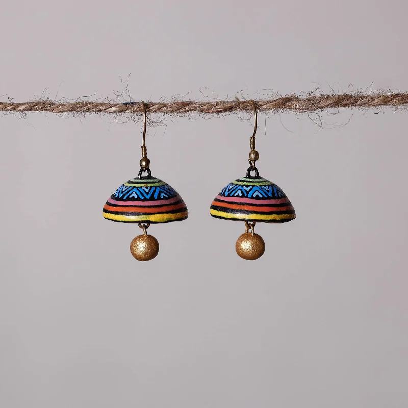 High-Quality Jewelry At A Fraction Of The Cost Miniature Handpainted Terracotta Jhumki Earrings High-Quality Jewelry At A Fraction Of The Cost Miniature Handpainted Terracotta Jhumki Earrings
