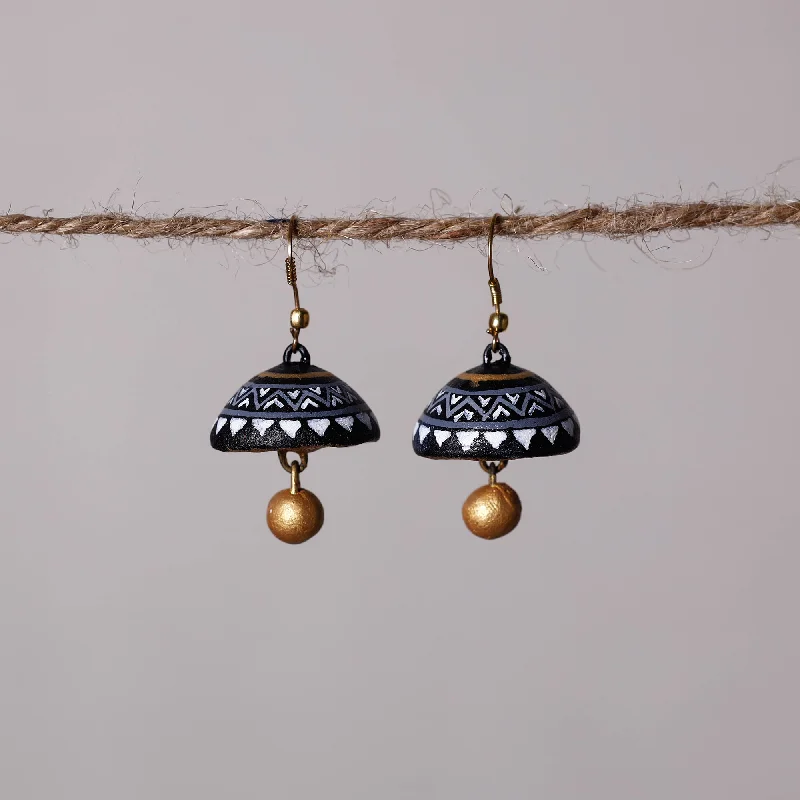 Dazzle With Discounts – Shop Jewelry On Sale Miniature Handpainted Terracotta Jhumki Earrings Dazzle With Discounts – Shop Jewelry On Sale Miniature Handpainted Terracotta Jhumki Earrings