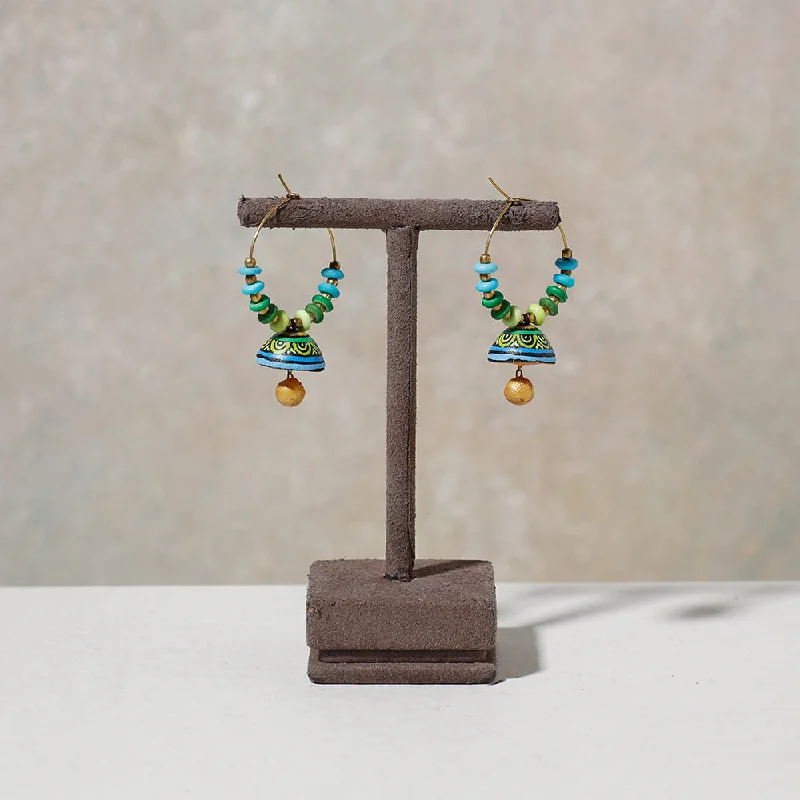 Celebrate Every Occasion With Sparkling Savings Miniature Handpainted Terracotta Big Bali Earrings Celebrate Every Occasion With Sparkling Savings Miniature Handpainted Terracotta Big Bali Earrings