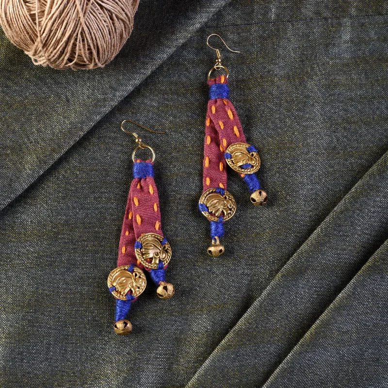 Sparkle On A Budget – Fine Jewelry For Less The Tribal Drops Handcrafted Dhokra Earrings in fabric Sparkle On A Budget – Fine Jewelry For Less The Tribal Drops Handcrafted Dhokra Earrings in fabric