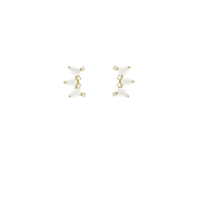 Huge Savings On Premium Jewelry Styles Gold Petal Climber Layers Earrings