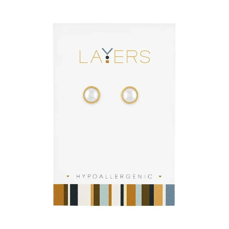 Shine In Style – Shop Jewelry Discounts Today Gold Round Pearl Stud Layers Earrings