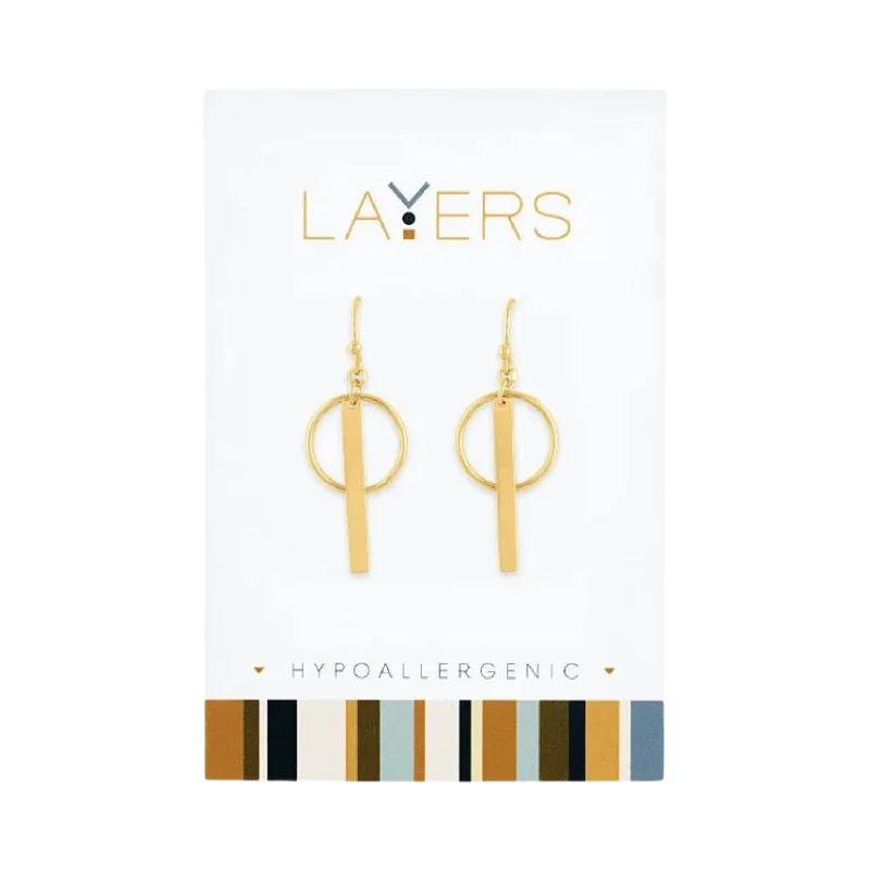 Shop High-Quality Jewelry At Jaw-Dropping Discounts Gold Circle & Bar Dangle Layers Earrings Shop High-Quality Jewelry At Jaw-Dropping Discounts Gold Circle & Bar Dangle Layers Earrings