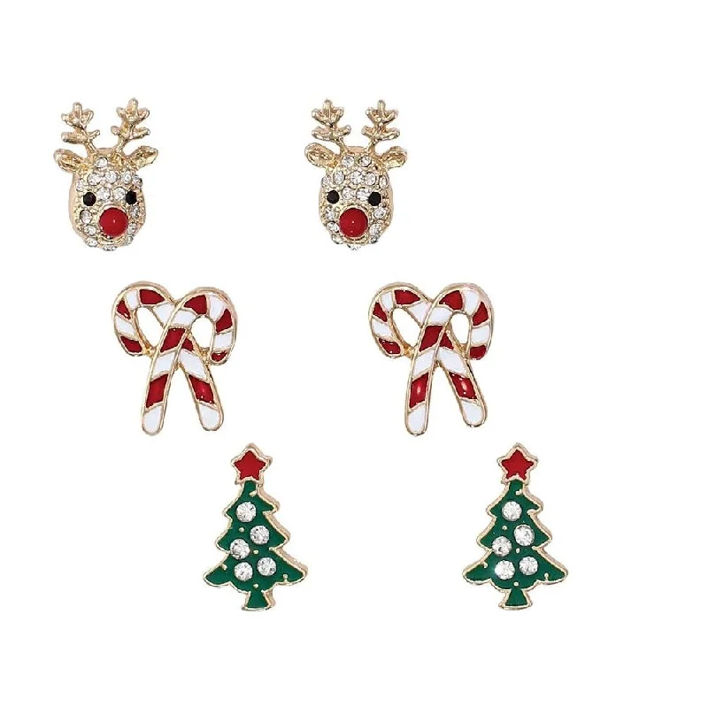 Grab Stylish Jewelry Before The Sale Ends Holiday Earrings Rudolph,Tree, Candy Cane