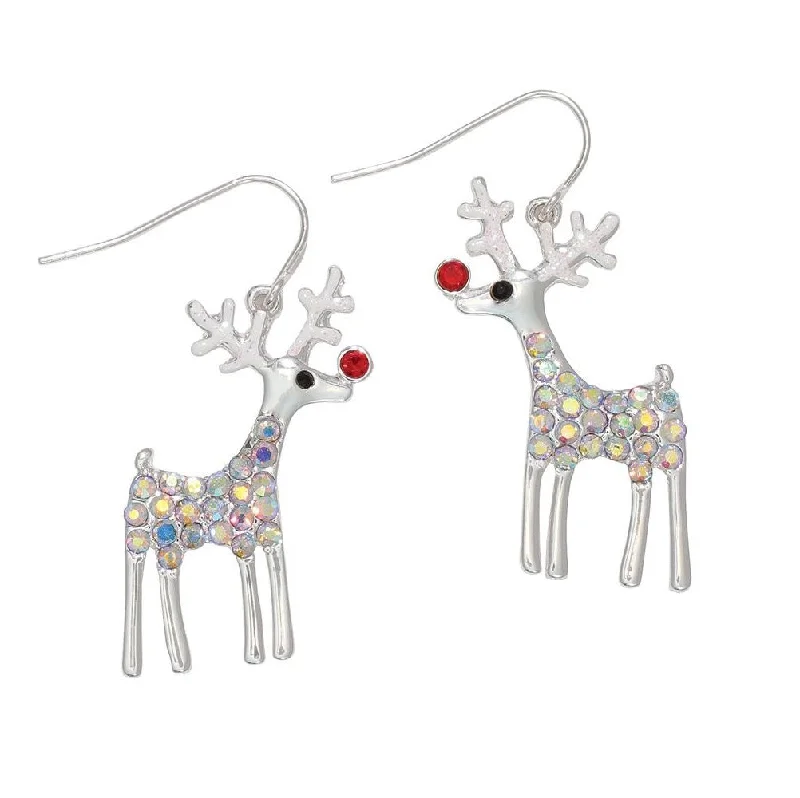 Sparkle More For Less – Jewelry Sale Happening Now Holiday Earrings Silver Rudolph with Crystal Sparkle More For Less – Jewelry Sale Happening Now Holiday Earrings Silver Rudolph with Crystal