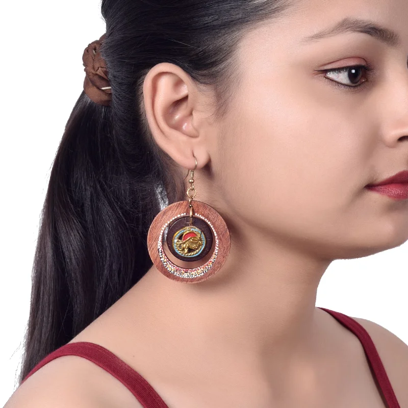 Get The Sparkle You Love At Prices You Adore Minimalist Chic: Handcrafted Wooden Loop Earrings with Brass Get The Sparkle You Love At Prices You Adore Minimalist Chic: Handcrafted Wooden Loop Earrings with Brass