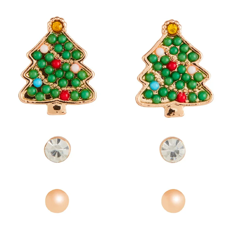 Exclusive Online Jewelry Sale – Don't Wait Set of 3 Holiday Christmas Tree Stud Earrings Set Exclusive Online Jewelry Sale – Don't Wait Set of 3 Holiday Christmas Tree Stud Earrings Set