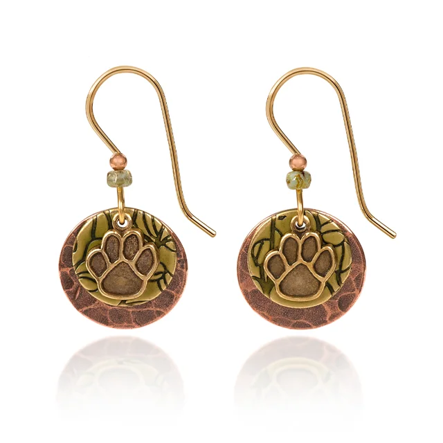 Exclusive Jewelry Sale – Limited-Time Discounts Silver Forest Earrings Gold Paw Print on Layered Rounds Exclusive Jewelry Sale – Limited-Time Discounts Silver Forest Earrings Gold Paw Print on Layered Rounds