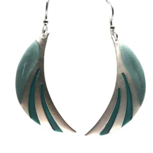 Best-Selling Jewelry Styles Now At Exclusive Discounts Silver Forest Quarter Moon Shape with Green Stripes Angel Wings Earrings Best-Selling Jewelry Styles Now At Exclusive Discounts Silver Forest Quarter Moon Shape with Green Stripes Angel Wings Earrings