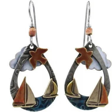 The Ultimate Jewelry Sale – Shop Premium Styles Silver Forest Sailboats and Bird Earrings