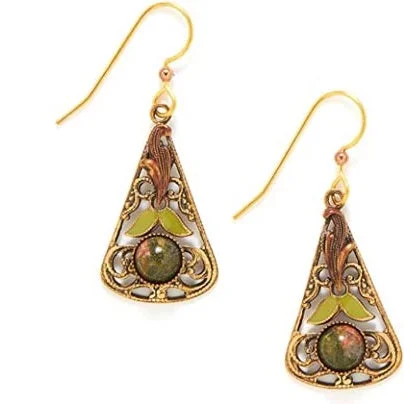 High-End Sparkle, Low-End Prices – Jewelry Sale Live Silver Forest Soft Filigree and Unikite Earrings