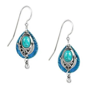 Jewelry Deals That Outshine The Rest Silver Forest Teal Tear Filigree Earrings