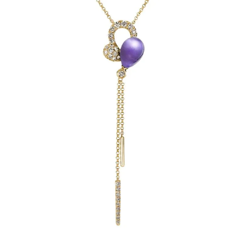 High-End Sparkle, Low-End Prices – Jewelry Sale Live 14k Amethyst & Diamond Pendant Necklace High-End Sparkle, Low-End Prices – Jewelry Sale Live 14k Amethyst & Diamond Pendant Necklace