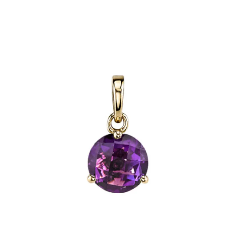 Breathtaking Jewelry At Limited-Time Savings 14k Gold 8mm Round Amethyst Pendant Necklace Breathtaking Jewelry At Limited-Time Savings 14k Gold 8mm Round Amethyst Pendant Necklace