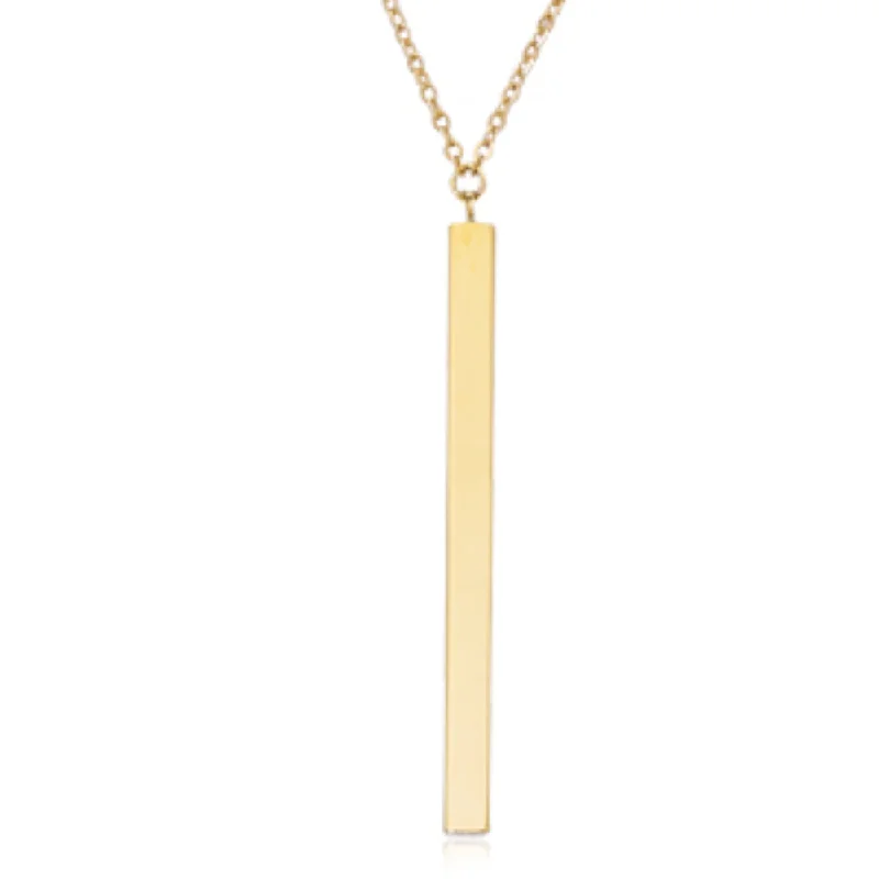Celebrate With Sparkle – Jewelry Sale Now Live 14k Gold Bar Drop Pendant Necklace
