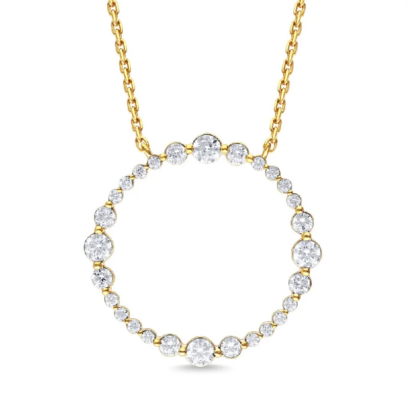 Limited-Stock Jewelry Sale – Once It's Gone, It's Gone 14k Gold Diamond Circle Pendant Necklace Limited-Stock Jewelry Sale – Once It's Gone, It's Gone 14k Gold Diamond Circle Pendant Necklace