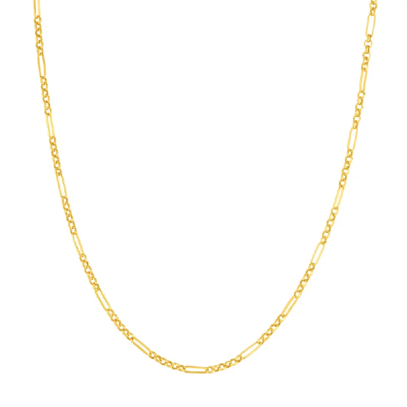 Upgrade Your Jewelry Collection For Less 14k Gold Hollow Rolo Chain Necklace