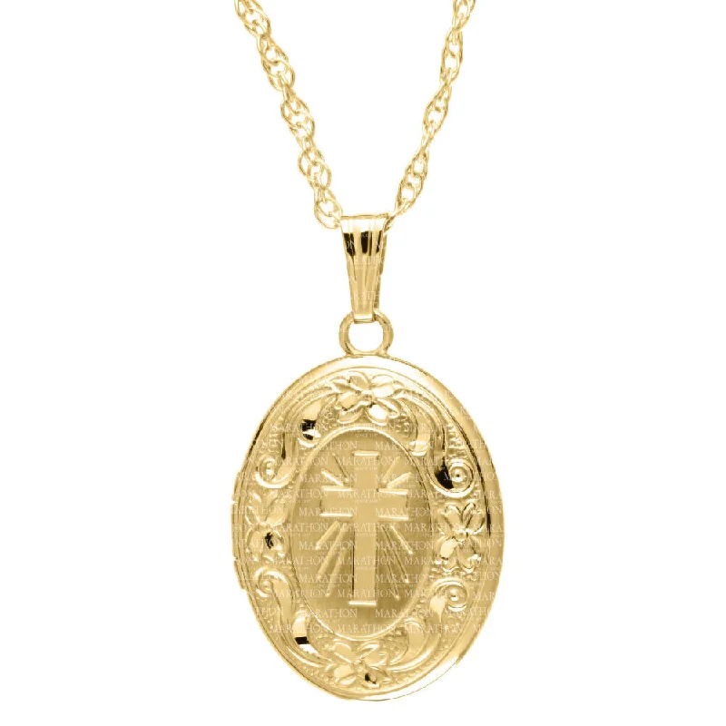 Exclusive Jewelry Markdowns – Limited-Time Offer 14k Locket with Embossed Cross