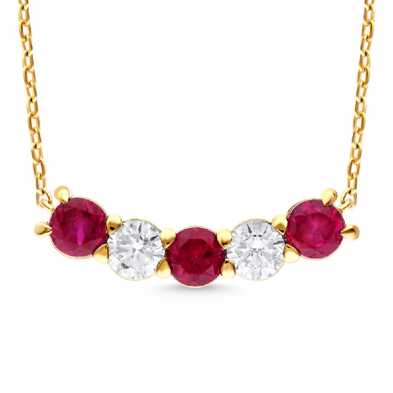 Don't Miss Our Biggest Jewelry Sale Of The Season 14k Ruby and Diamond Pendant Necklace Don't Miss Our Biggest Jewelry Sale Of The Season 14k Ruby and Diamond Pendant Necklace