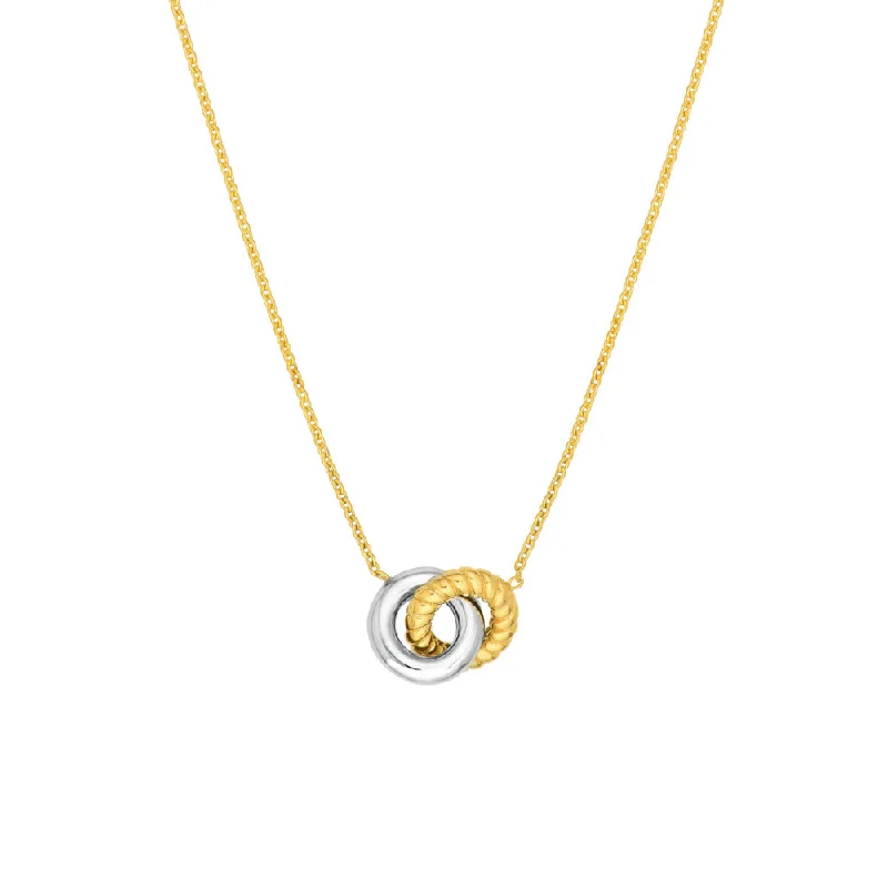 Affordable Elegance – Special Jewelry Sale Now Live 14k Two-Tone Interlocking Circle Necklace Affordable Elegance – Special Jewelry Sale Now Live 14k Two-Tone Interlocking Circle Necklace