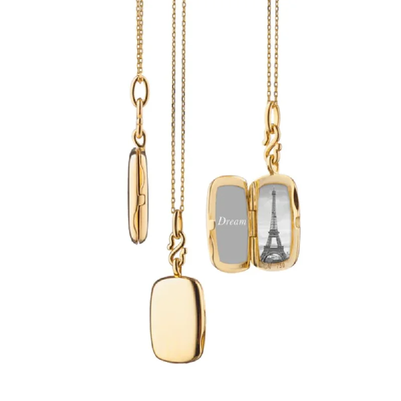 Your Perfect Accessory At The Perfect Price Monica Rich Kosann 18K Yellow Gold Slim "Britt" Locket Necklace Your Perfect Accessory At The Perfect Price Monica Rich Kosann 18K Yellow Gold Slim "Britt" Locket Necklace