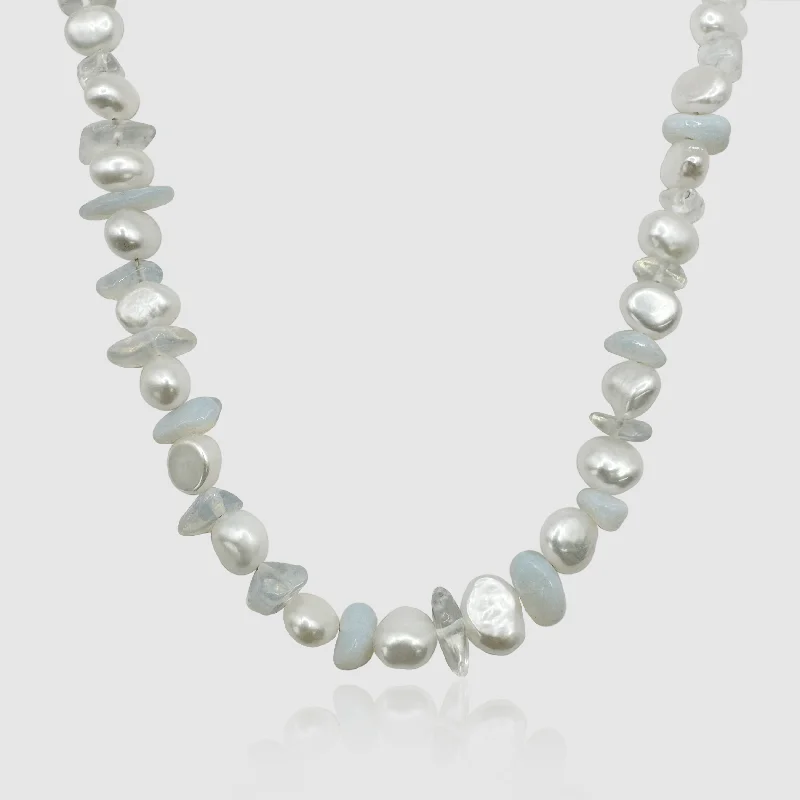 Get The Best Deals On Timeless Jewelry Pieces Blue Quartz Real Pearl Necklace (Silver) Get The Best Deals On Timeless Jewelry Pieces Blue Quartz Real Pearl Necklace (Silver)