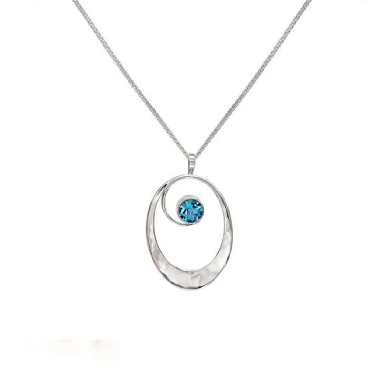 High-End Sparkle, Low-End Prices – Shop Now Blue Topaz Silver Pendant Necklace