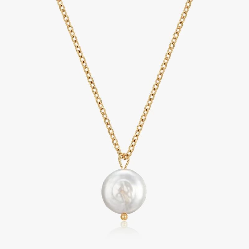Best-Selling Jewelry Styles Now At Exclusive Discounts Button Pearl Necklace in Gold Best-Selling Jewelry Styles Now At Exclusive Discounts Button Pearl Necklace in Gold