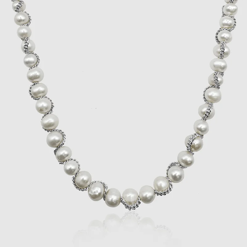 Affordable Glamour – Premium Jewelry At Special Prices Chain Wrap Real Pearl Necklace (Silver) Affordable Glamour – Premium Jewelry At Special Prices Chain Wrap Real Pearl Necklace (Silver)