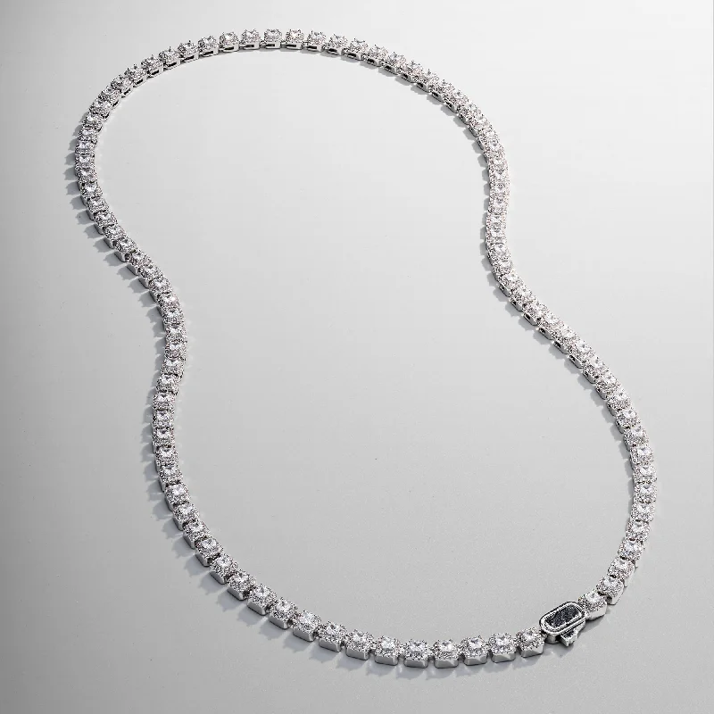 Breathtaking Jewelry At Limited-Time Savings Cluster Stone Tennis Chain (Silver)