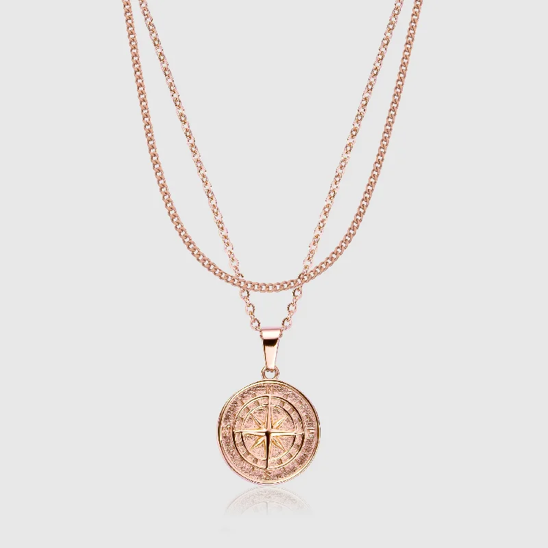 Affordable Luxury Jewelry For Every Occasion Compass and Connell Set (Rose Gold)