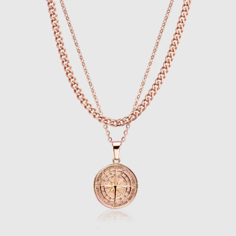 Don't Miss Our Biggest Jewelry Sale Of The Season Compass and Cuban Set (Rose Gold) Don't Miss Our Biggest Jewelry Sale Of The Season Compass and Cuban Set (Rose Gold)