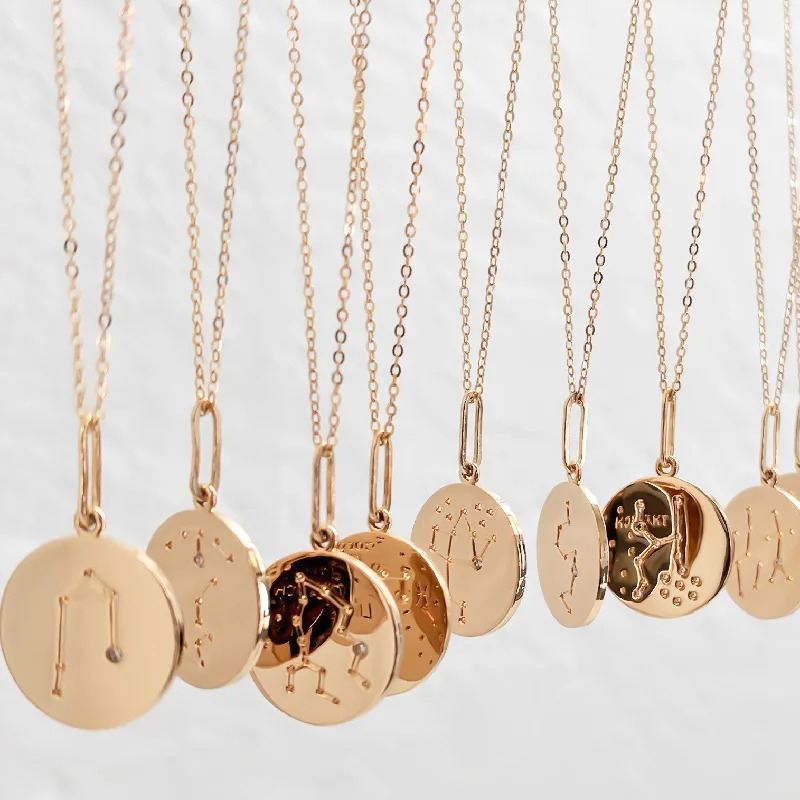 Delicate Crystal Jewelry For Sophisticated Charm Constellation Charm Necklace
