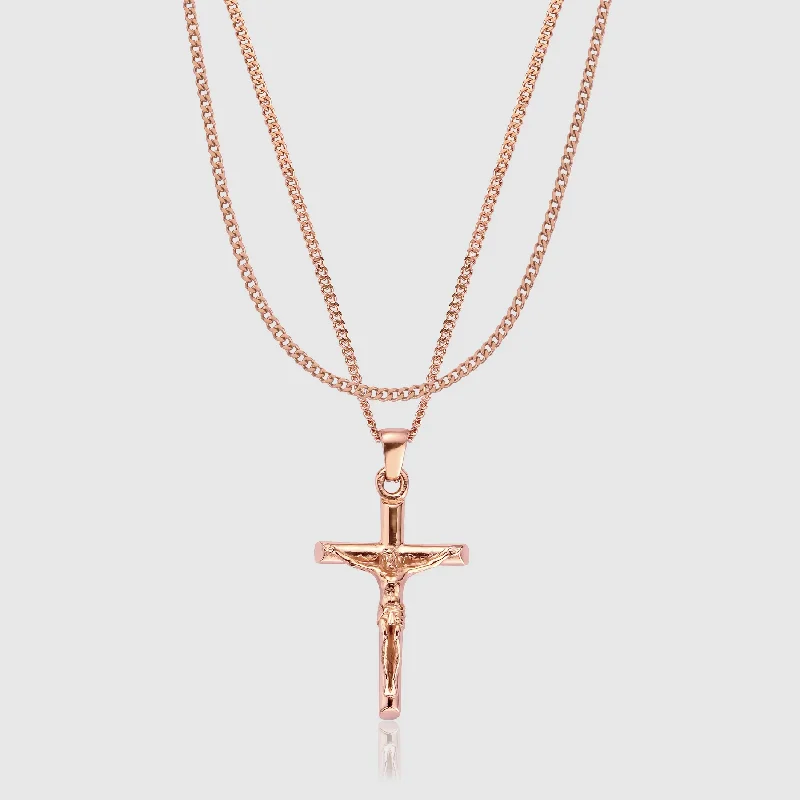 Gorgeous Jewelry, Limited-Time Savings Crucifix and Connell Set (Rose Gold)