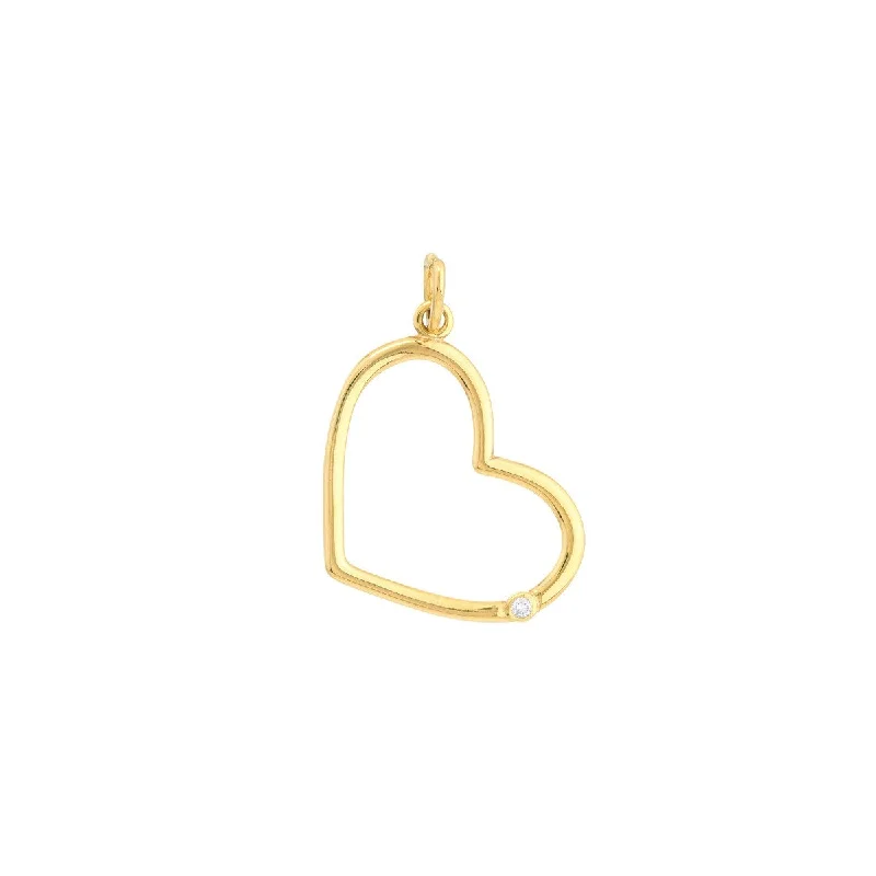 Personalized Engraved Jewelry For Meaningful Gifts Diamond Open Heart Pendant