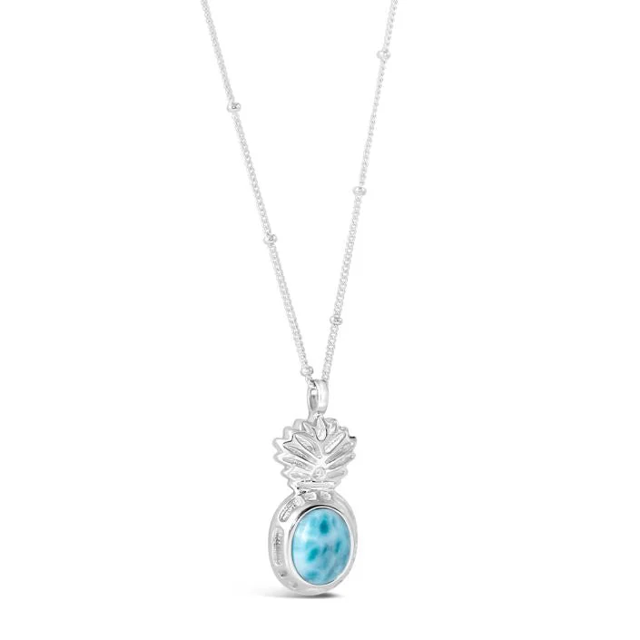 Sparkle For Less – Shop Our Limited-Time Jewelry Deals Dune Sterling Silver Pineapple Larimar Necklace with Adjustable Chain Sparkle For Less – Shop Our Limited-Time Jewelry Deals Dune Sterling Silver Pineapple Larimar Necklace with Adjustable Chain