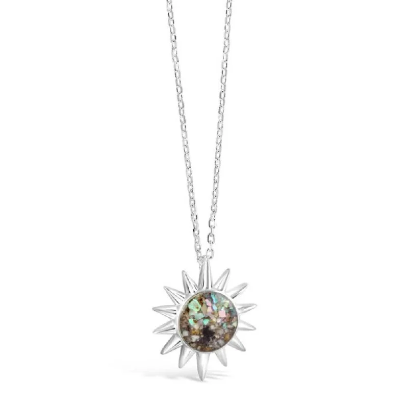 Premium Diamond Jewelry For Unforgettable Moments Dune Sterling Silver The Sun Necklace - Short - Abalone Gradient Premium Diamond Jewelry For Unforgettable Moments Dune Sterling Silver The Sun Necklace - Short - Abalone Gradient