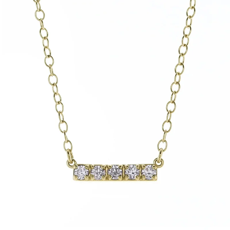 Luxury Jewelry Now At Special Promotional Rates enewton couture 14kt Gold and Diamond Significance Bar Necklace - Five Diamonds Luxury Jewelry Now At Special Promotional Rates enewton couture 14kt Gold and Diamond Significance Bar Necklace - Five Diamonds