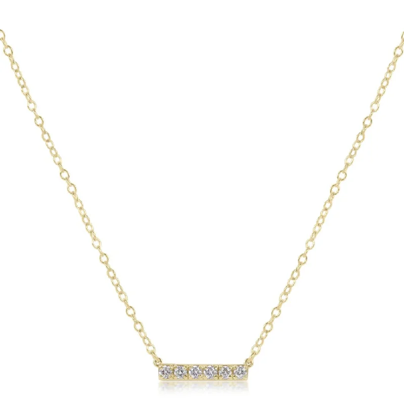 Waterproof Stainless Steel Jewelry For Lasting Beauty enewton couture 14kt Gold and Diamond Significance Bar Necklace - Six Diamonds Waterproof Stainless Steel Jewelry For Lasting Beauty enewton couture 14kt Gold and Diamond Significance Bar Necklace - Six Diamonds