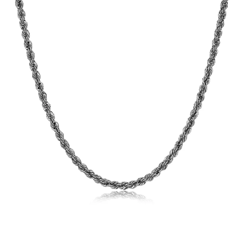 Classic And Modern Jewelry Styles On Sale Ethos Sterling Silver 24" Lobster Clasp Rope Chain Classic And Modern Jewelry Styles On Sale Ethos Sterling Silver 24" Lobster Clasp Rope Chain