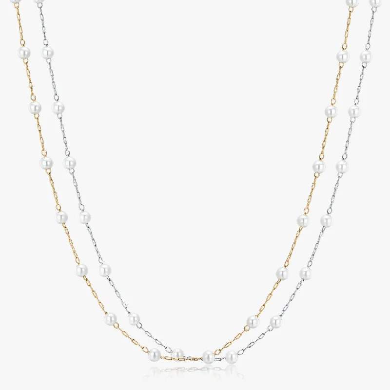 Personalized Engraved Jewelry For Meaningful Gifts Faux Pearl Choker Necklace