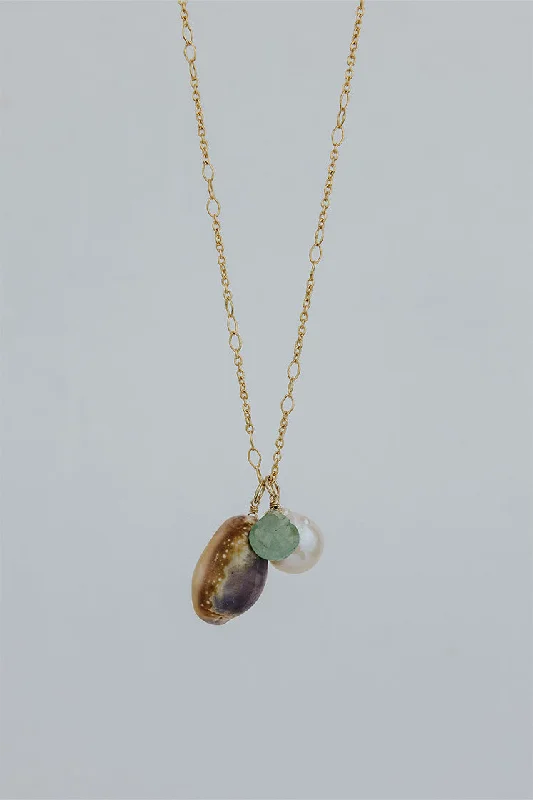 Flash Sale On Stunning Jewelry – Don't Miss Out Honey Cowrie Shell Pile Necklace - Grandidierite + Freshwater Pearl Flash Sale On Stunning Jewelry – Don't Miss Out Honey Cowrie Shell Pile Necklace - Grandidierite + Freshwater Pearl