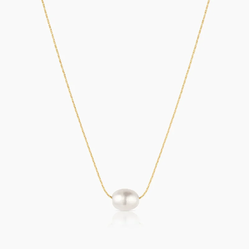 Fashion-Forward Geometric Jewelry For Contemporary Style Isla Pearl Necklace