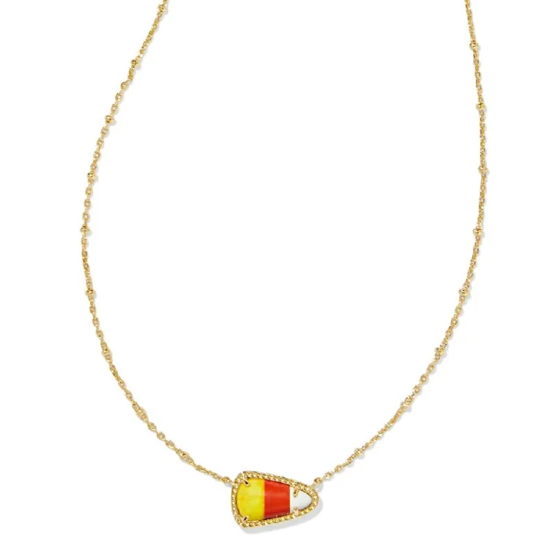 Eco-Friendly Sustainable Jewelry For Conscious Buyers Kendra Scott Candy Corn Gold Short Pendant Necklace Eco-Friendly Sustainable Jewelry For Conscious Buyers Kendra Scott Candy Corn Gold Short Pendant Necklace